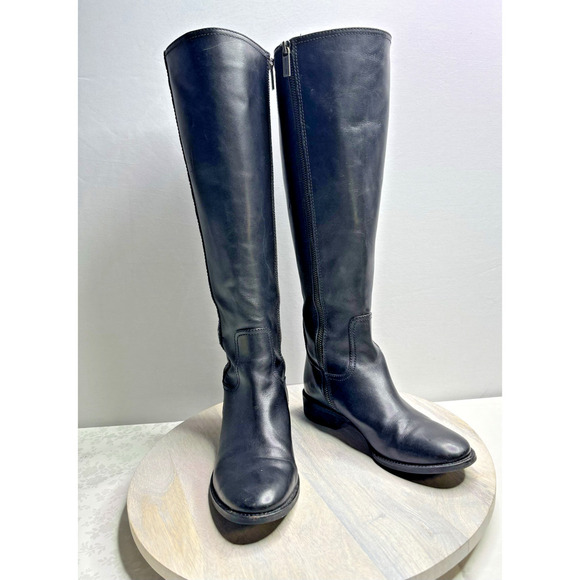 MICHAEL KORS Faux Leather Britt Riding Boot Women's Size US 7 M Black - Picture 1 of 12